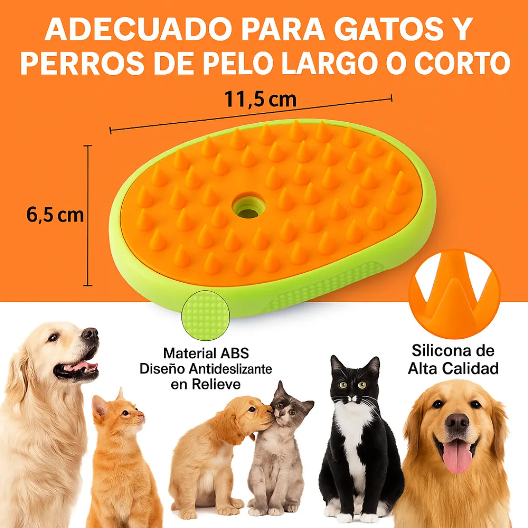 Cepillo a vapor para mascotas