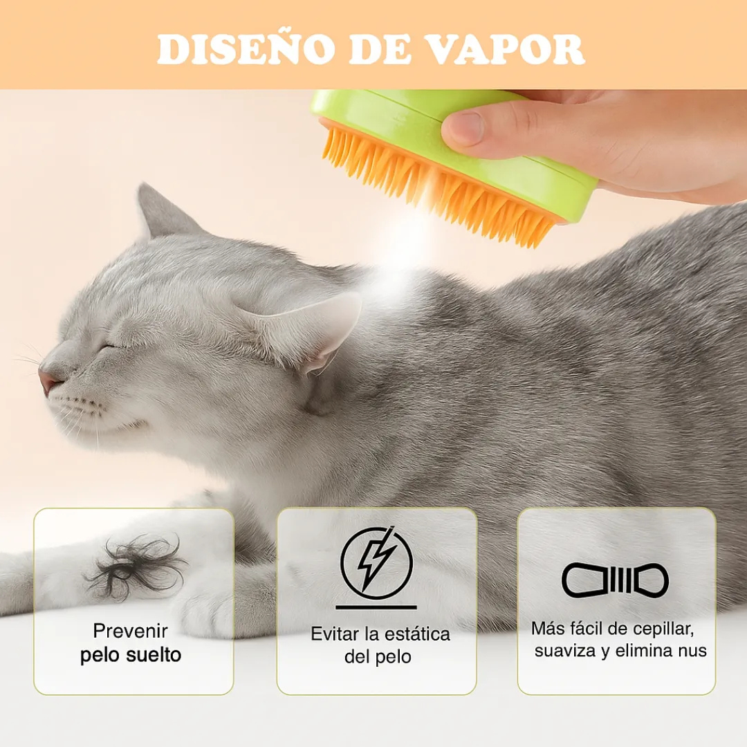 Cepillo a vapor para mascotas